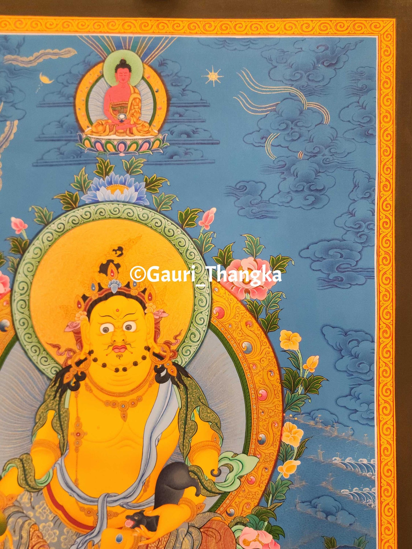 Yellow Jambhala Thangka