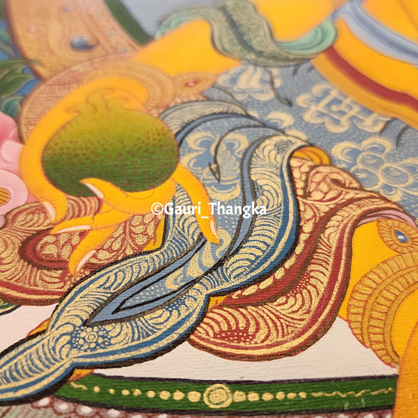 Yellow Jambhala Thangka