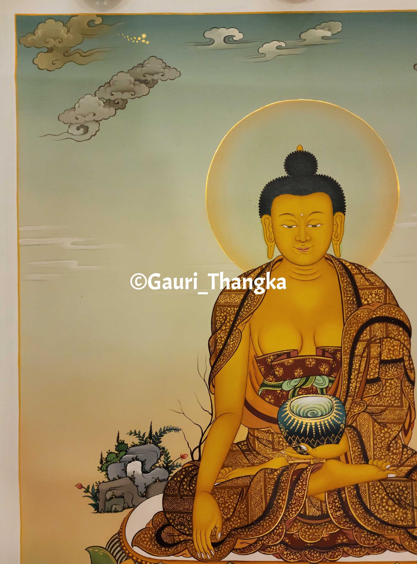 Shakyamuni Buddha (Golden Style) Thangka