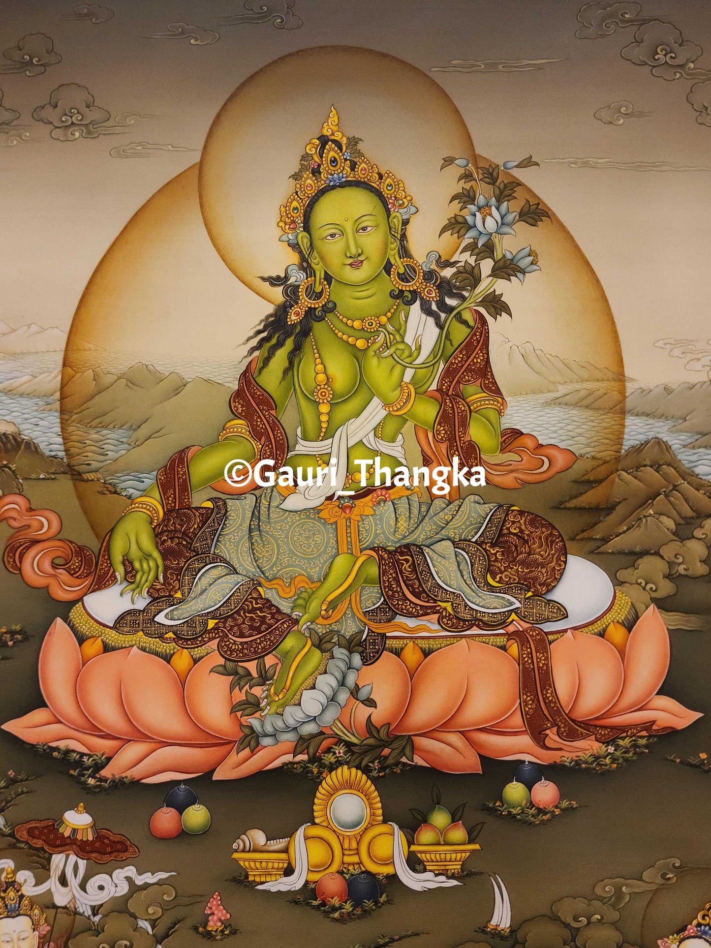 Green Tara Thangka
