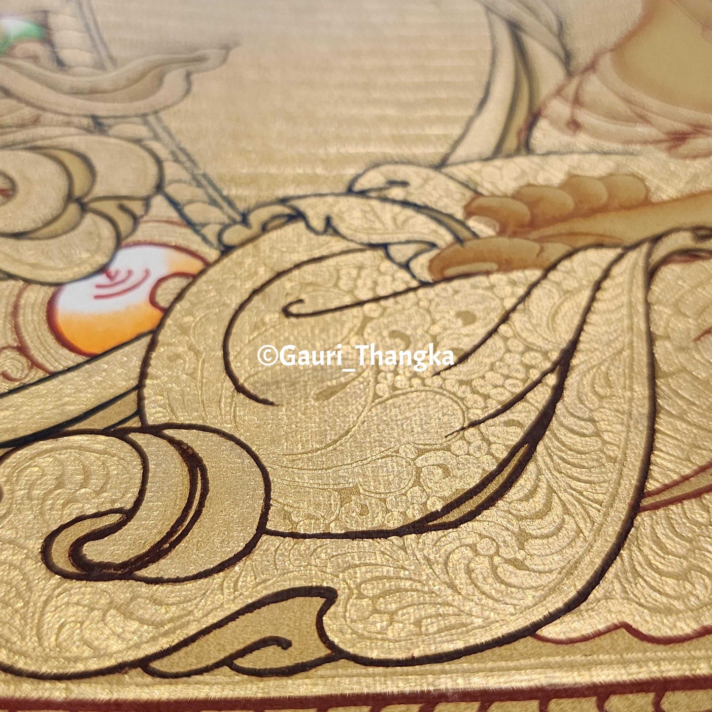 Gold Manjushri Thangka