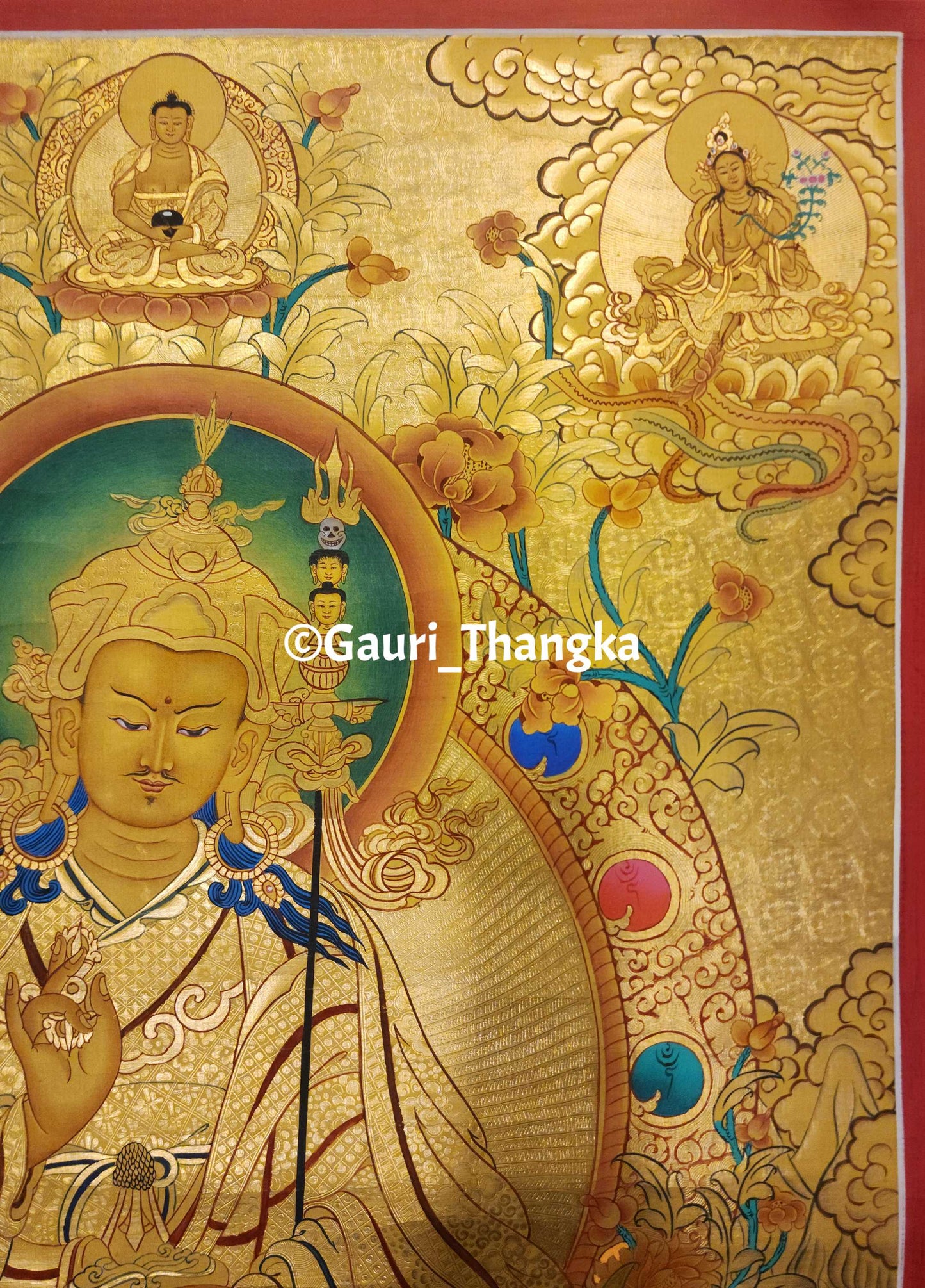 Gold TSONGKHAPA-REFUGE Thangka