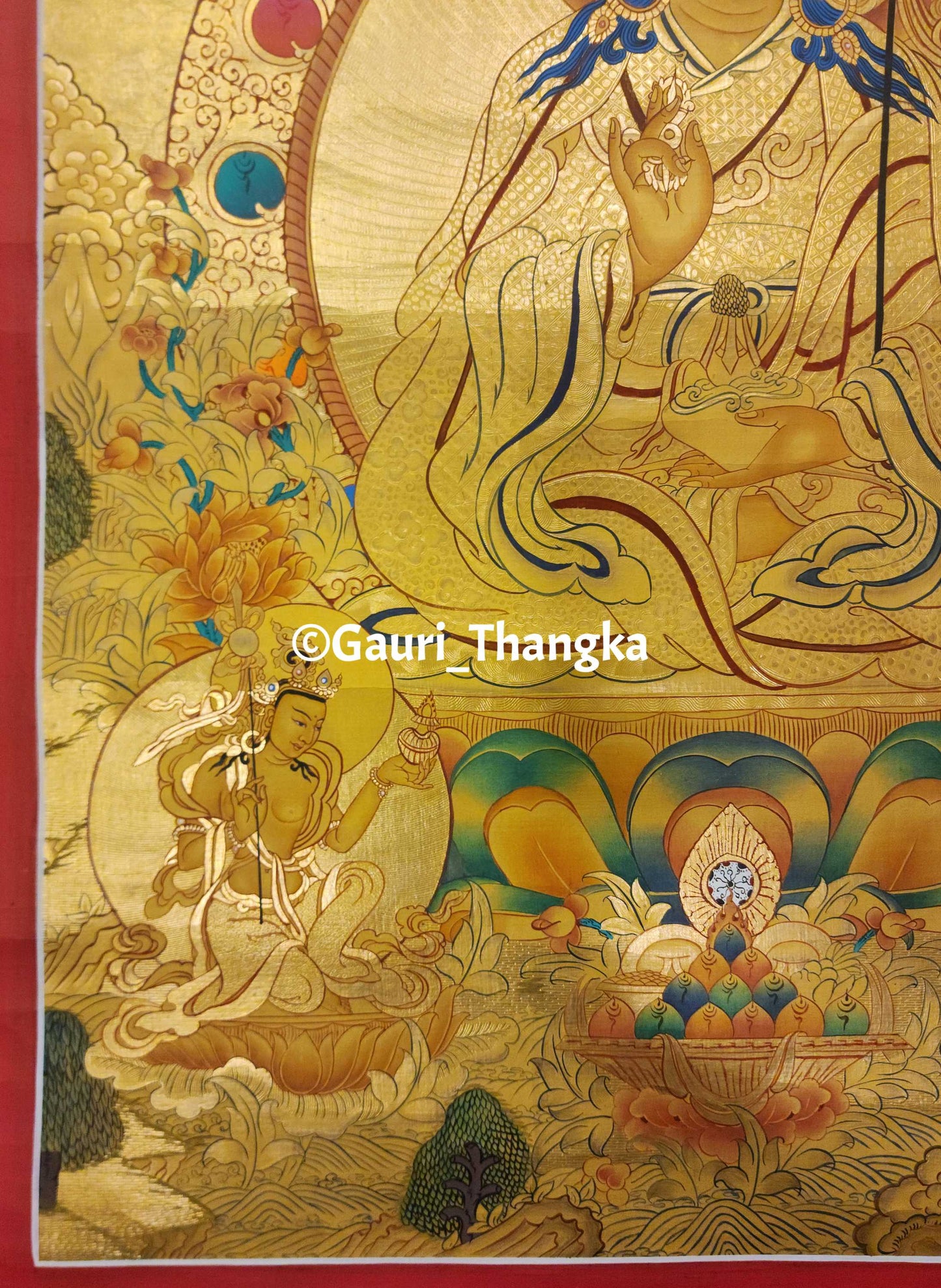 Gold TSONGKHAPA-REFUGE Thangka