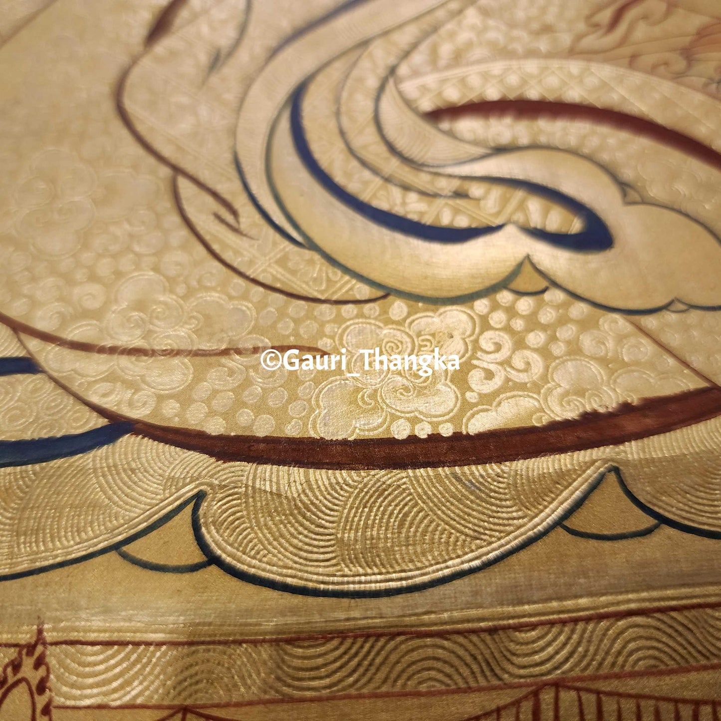 Gold TSONGKHAPA-REFUGE Thangka