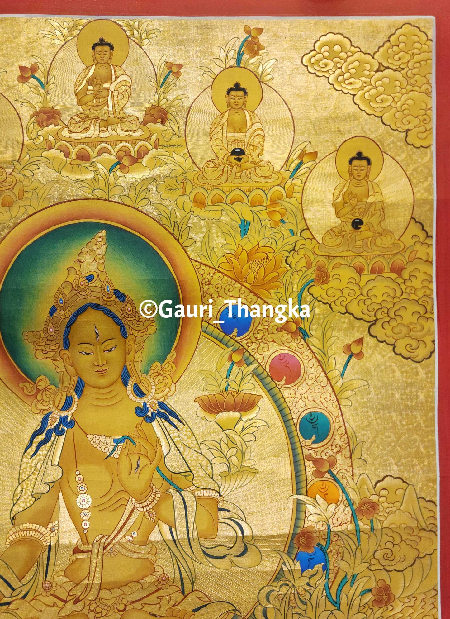 Gold White Tara Thangka