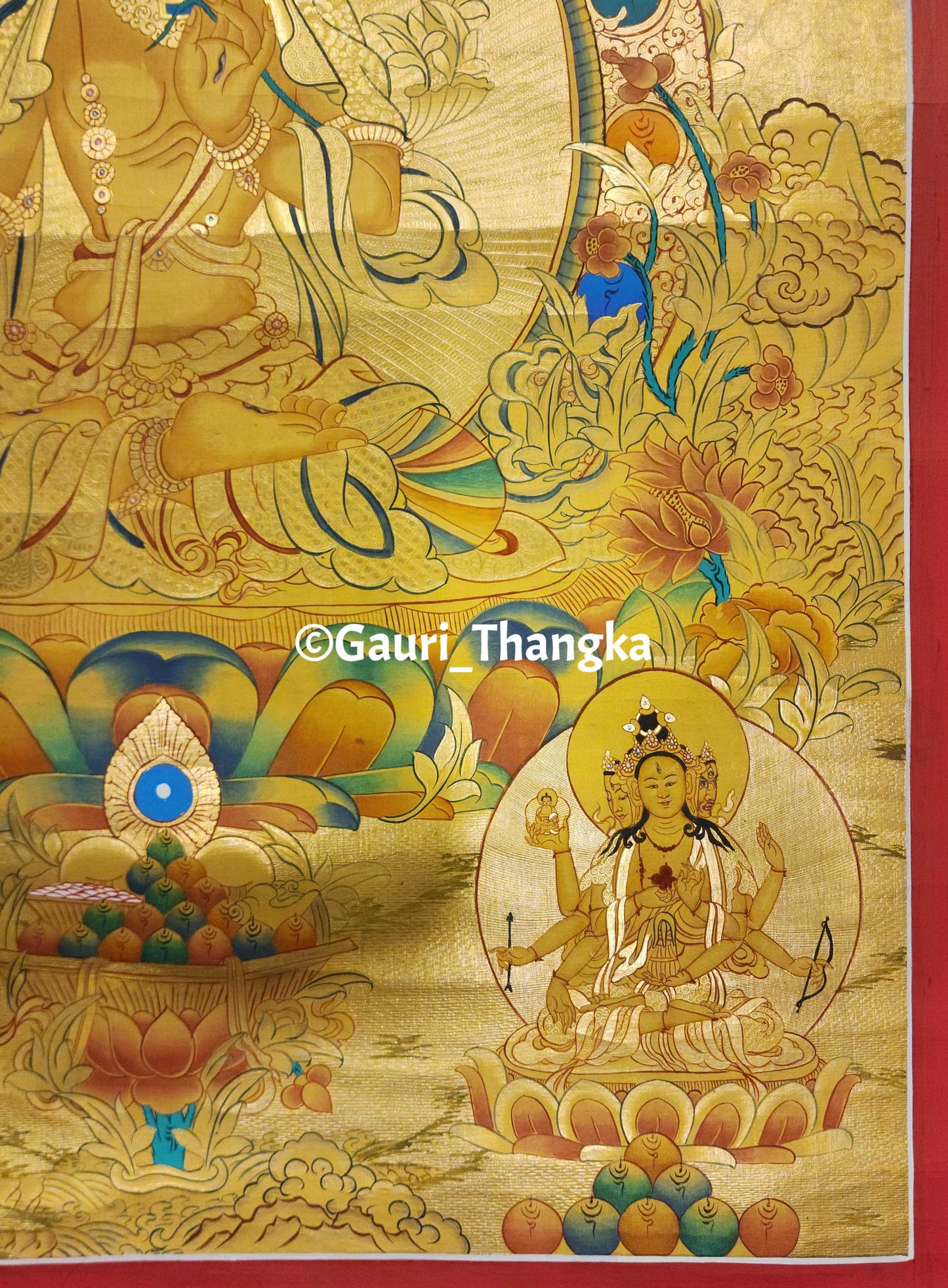 Gold White Tara Thangka