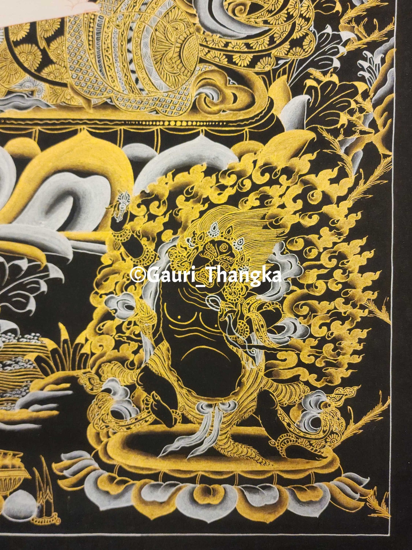 Gold Chenrezig Thangka