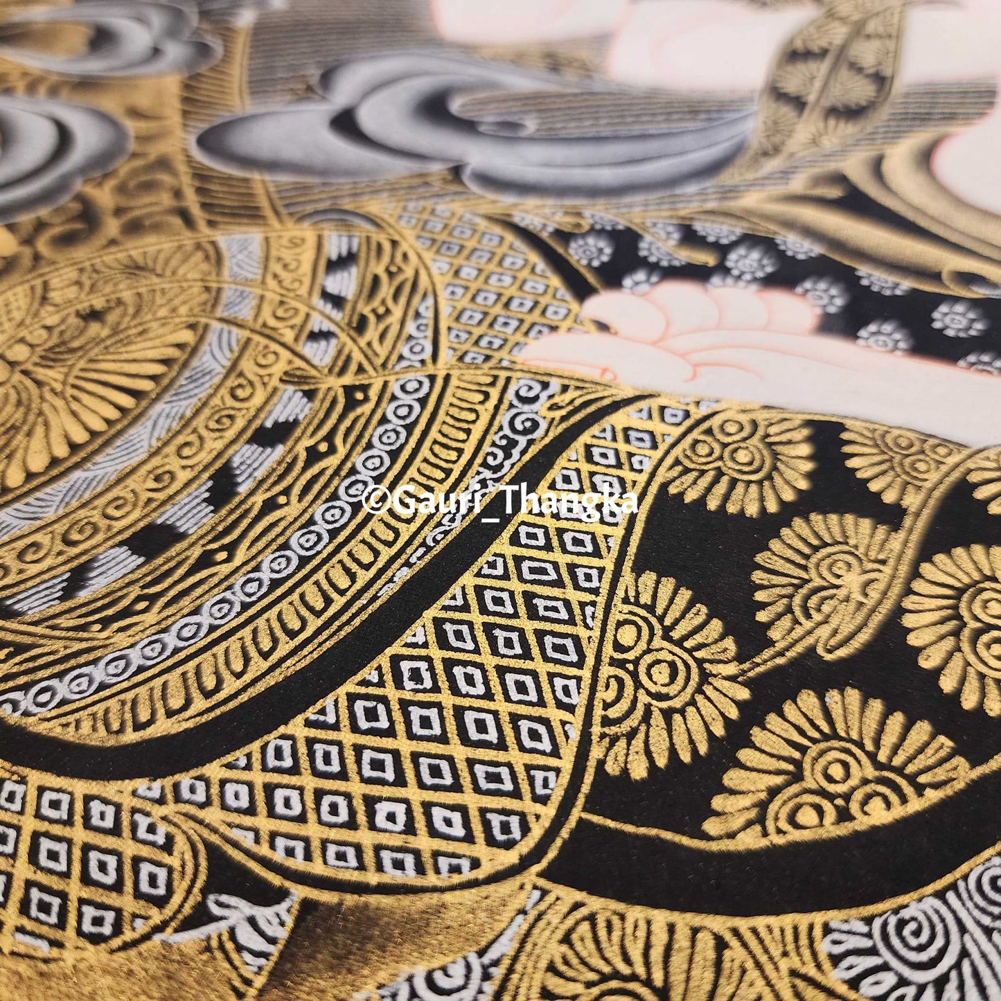 Gold Chenrezig Thangka
