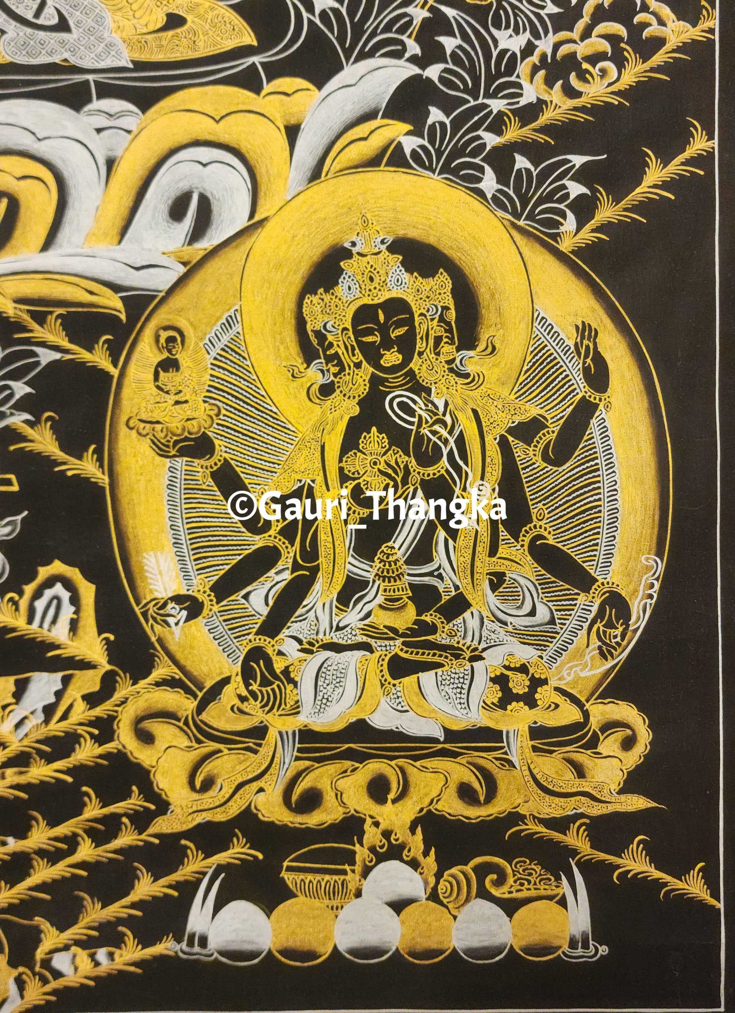 Gold White Tara Thangka