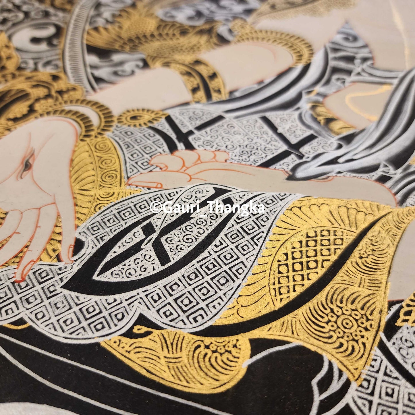 Gold White Tara Thangka