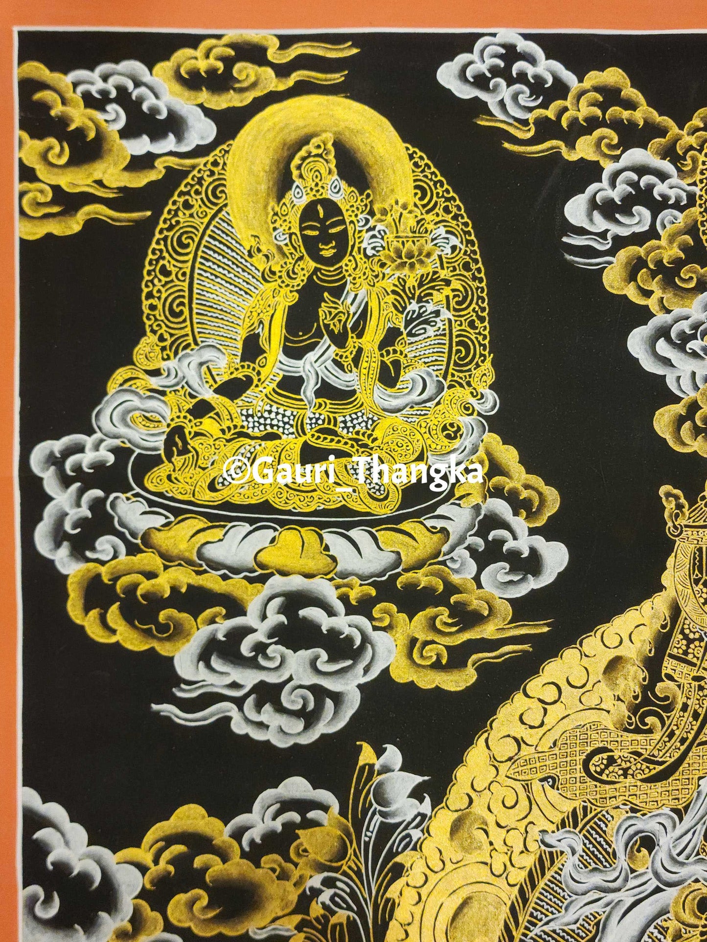 Gold Jambhala King Thangka