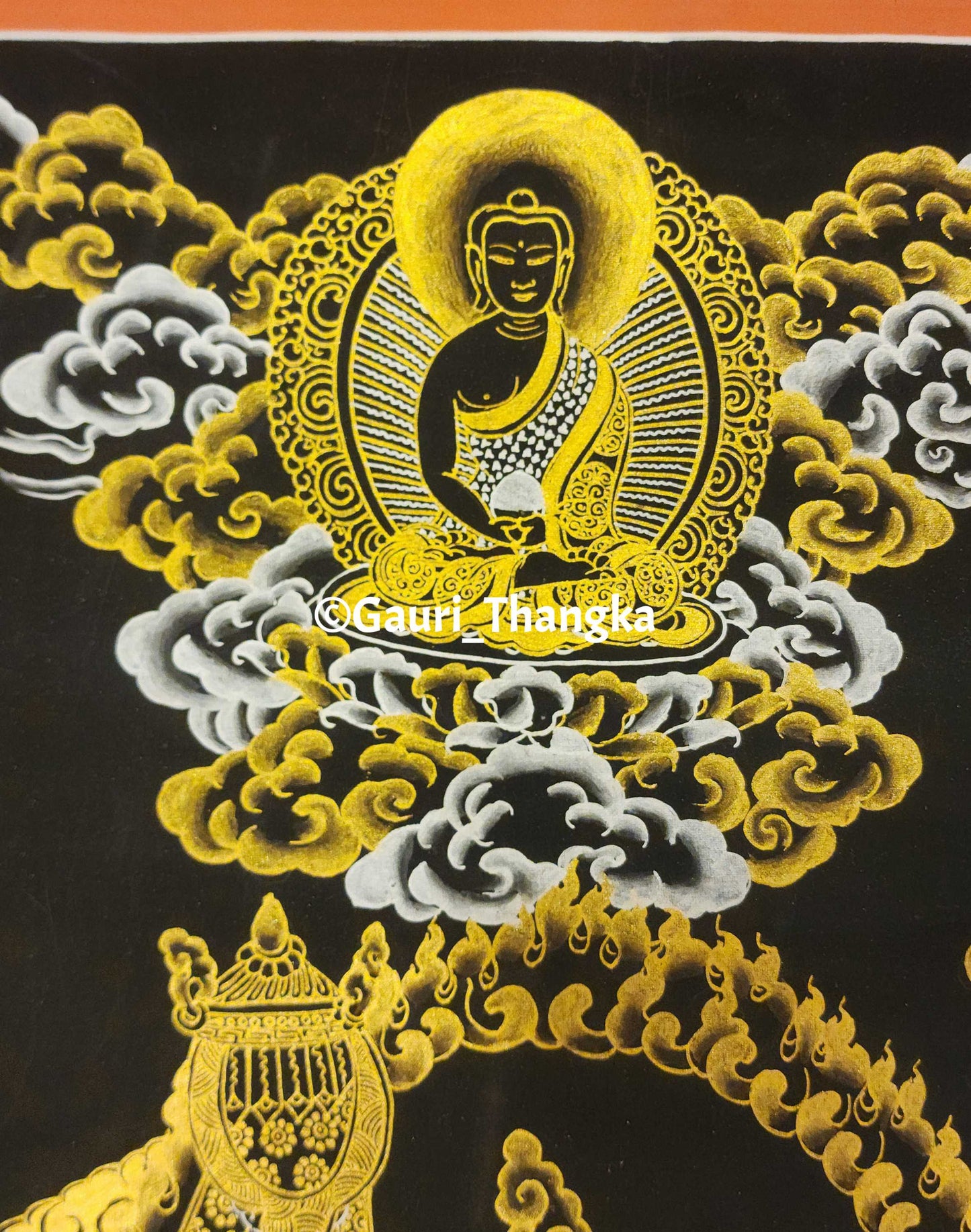 Gold Jambhala King Thangka