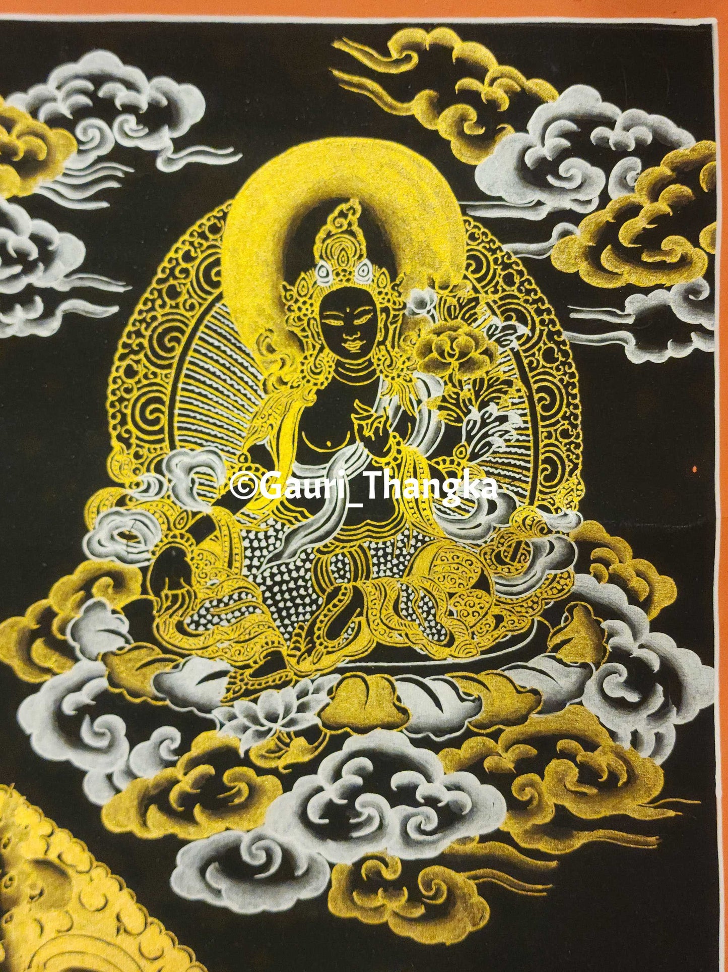 Gold Jambhala King Thangka
