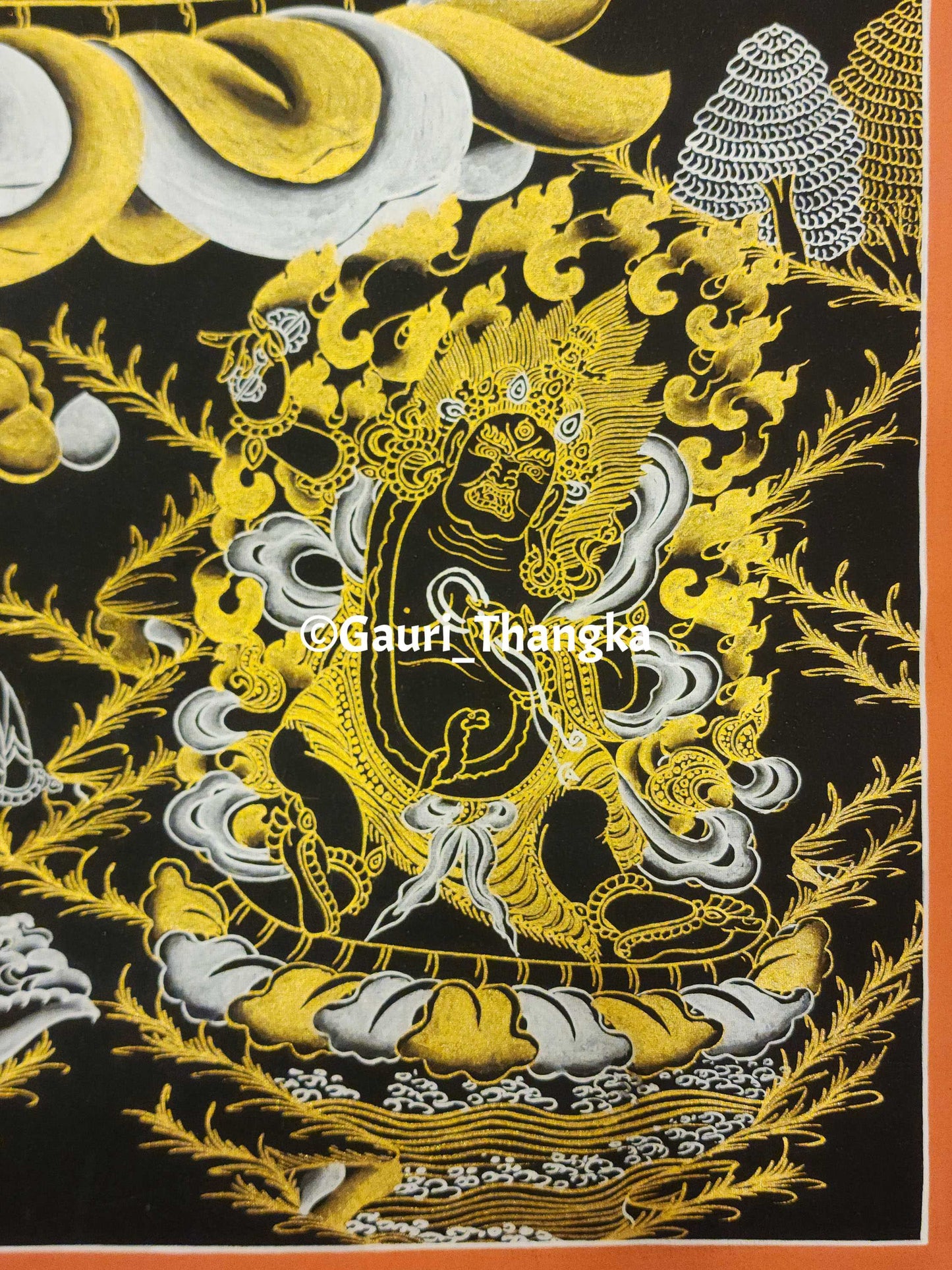 Gold Jambhala King Thangka
