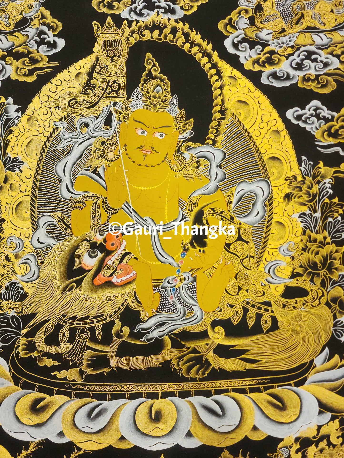 Gold Jambhala King Thangka