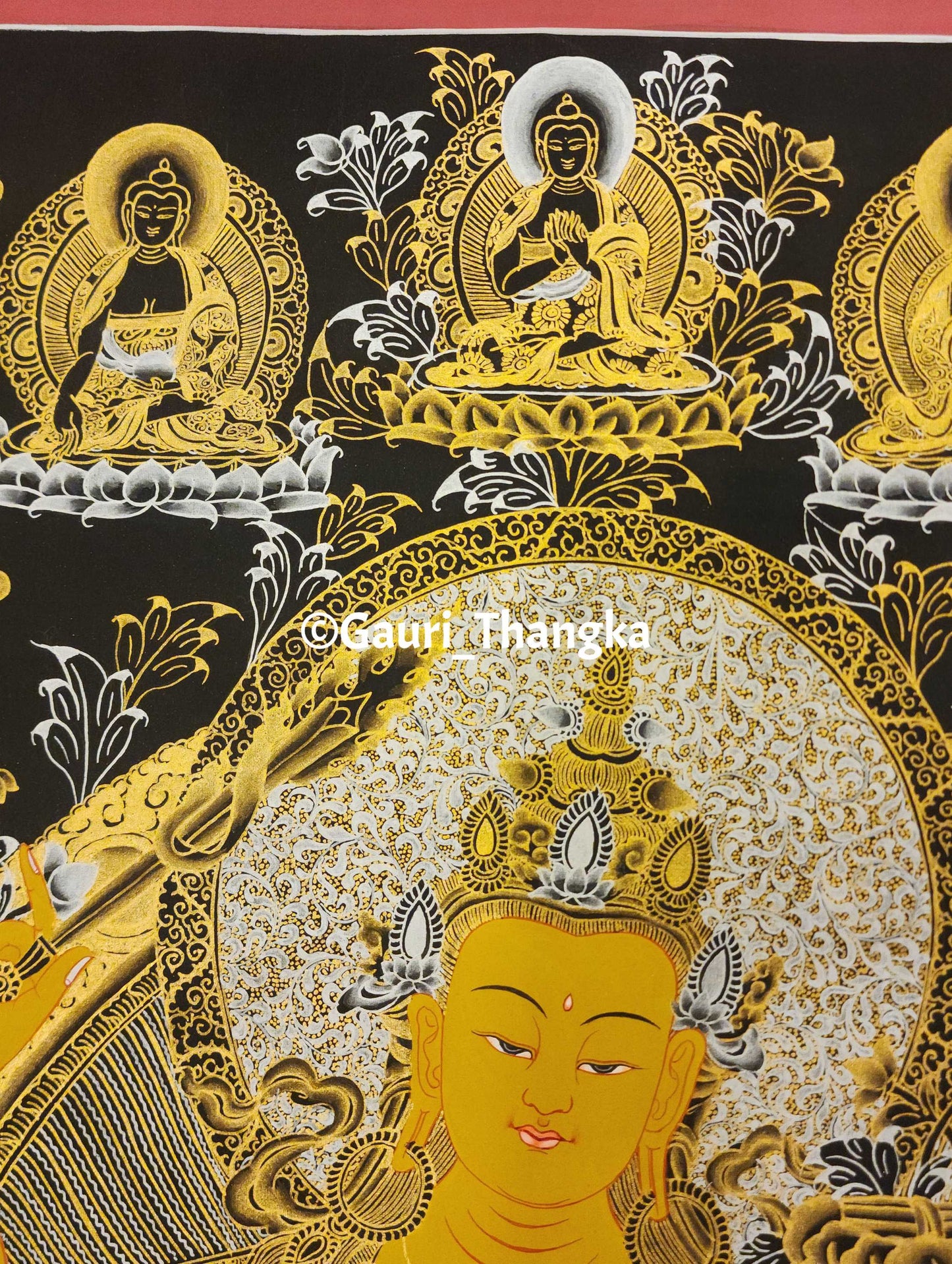 Gold Manjushri Thangka