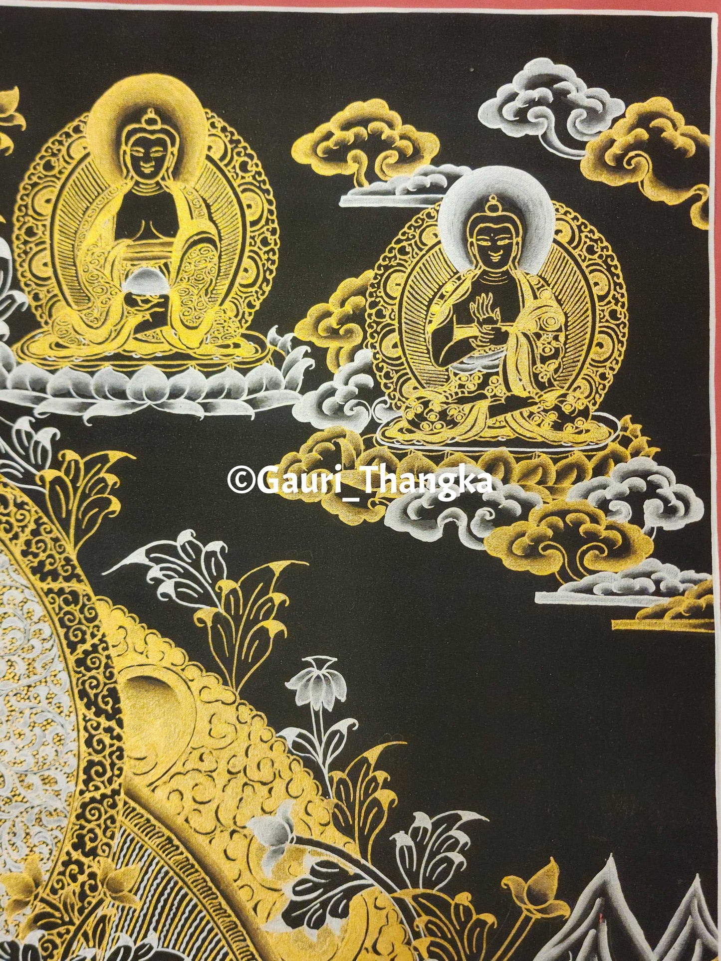 Gold Manjushri Thangka