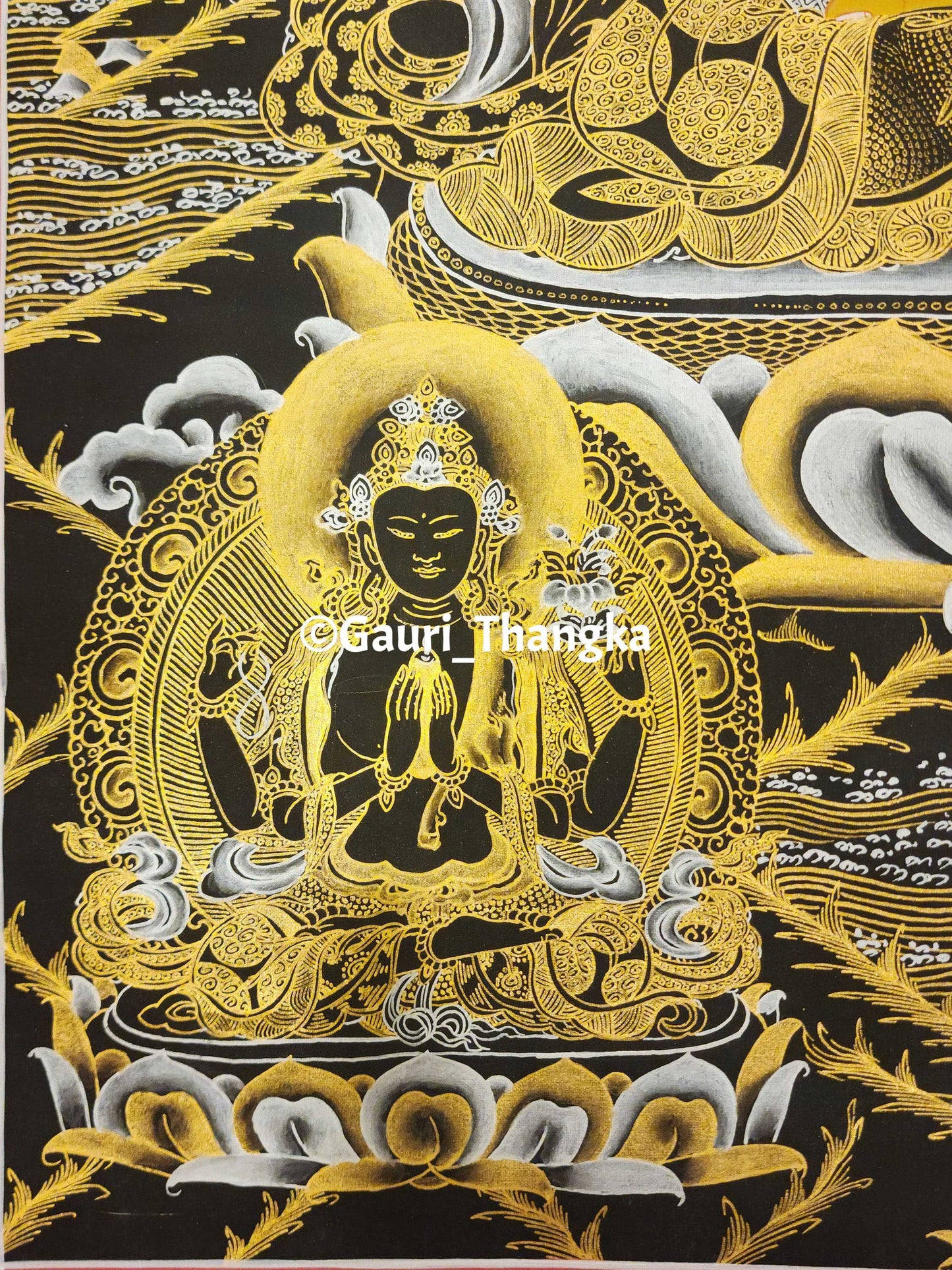 Gold Manjushri Thangka