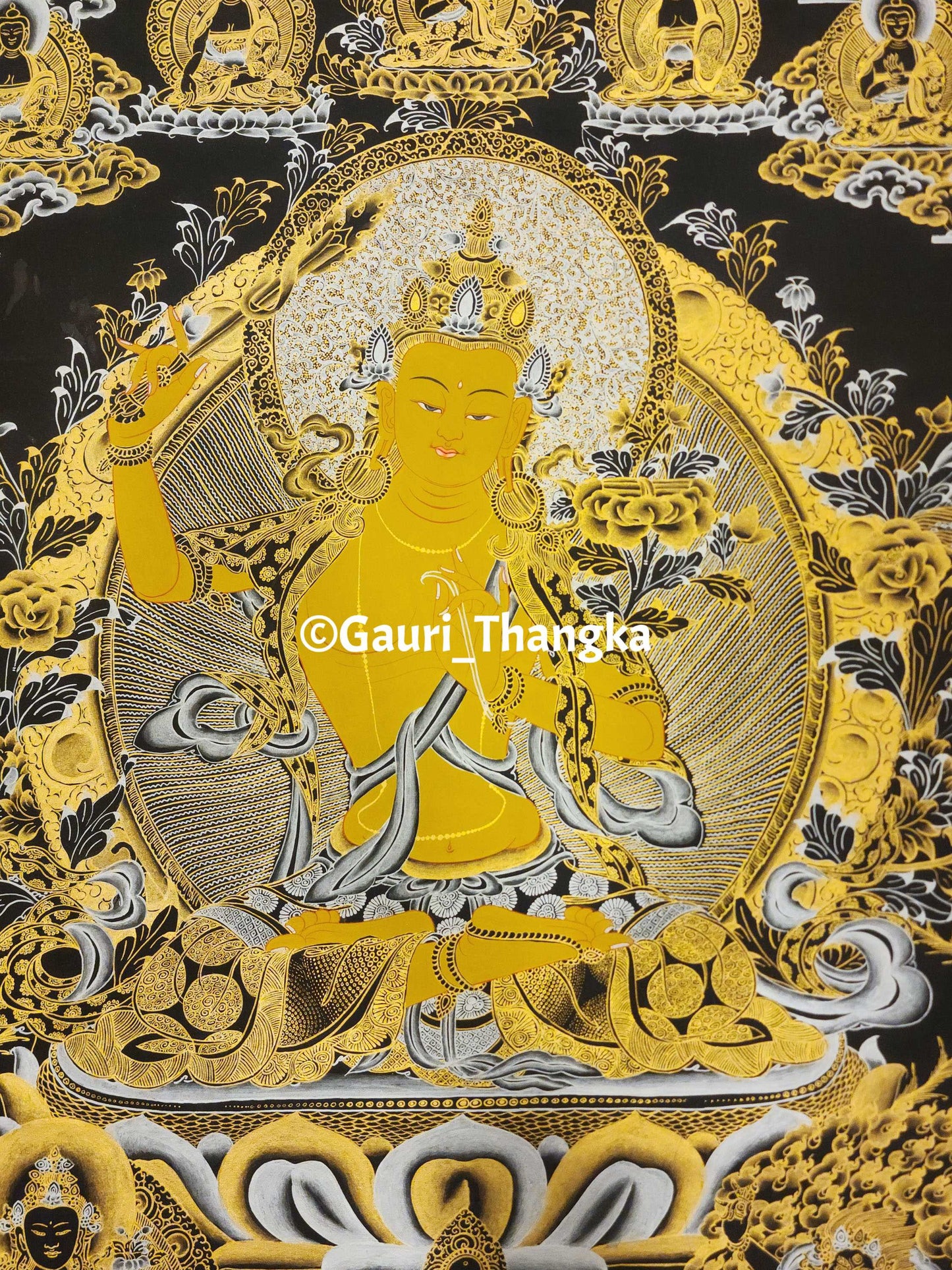 Gold Manjushri Thangka