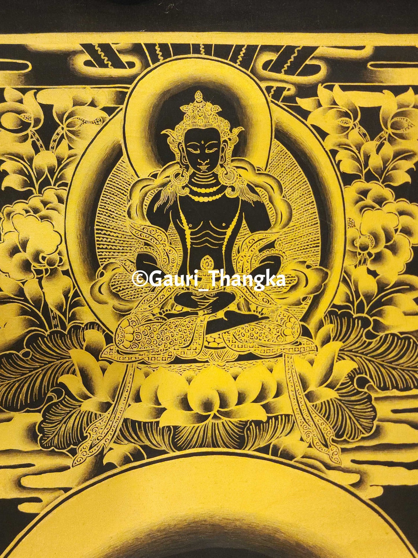 Gold Medicine Buddha Thangka
