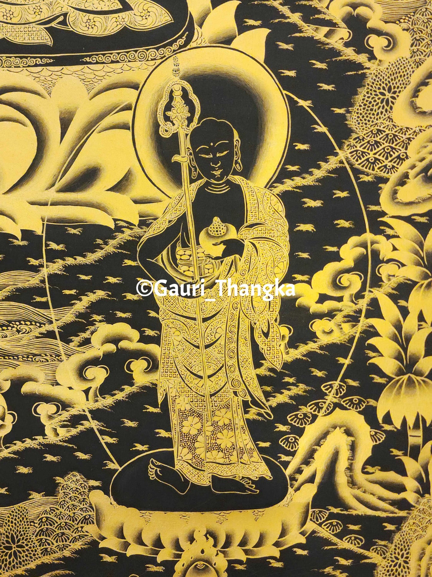 Gold Medicine Buddha Thangka