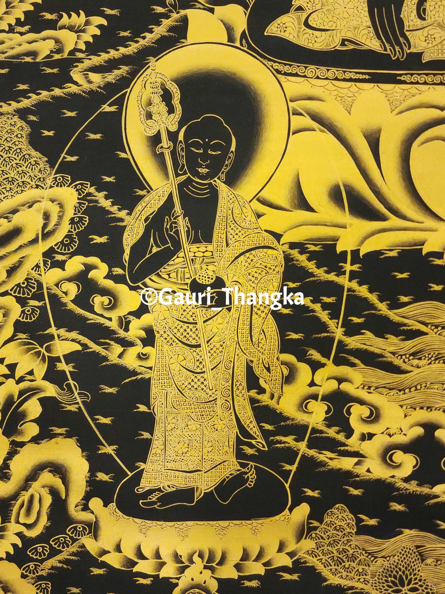 Gold Medicine Buddha Thangka