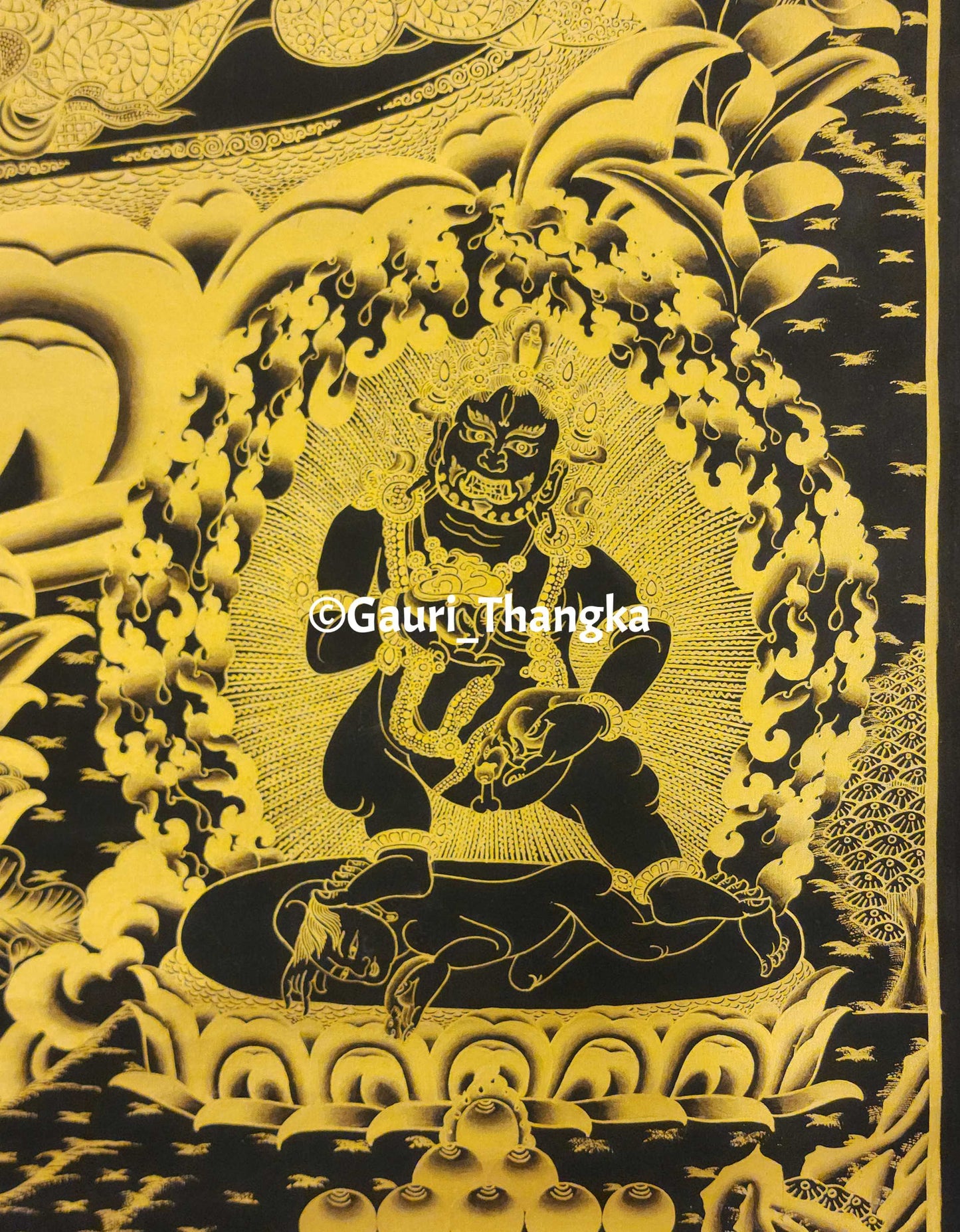 Gold Jambhala Thangka