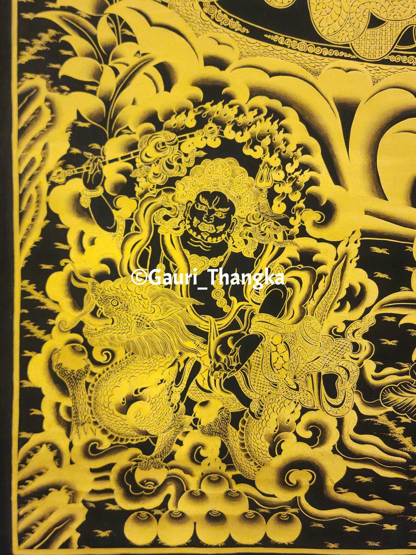 Gold Jambhala Thangka