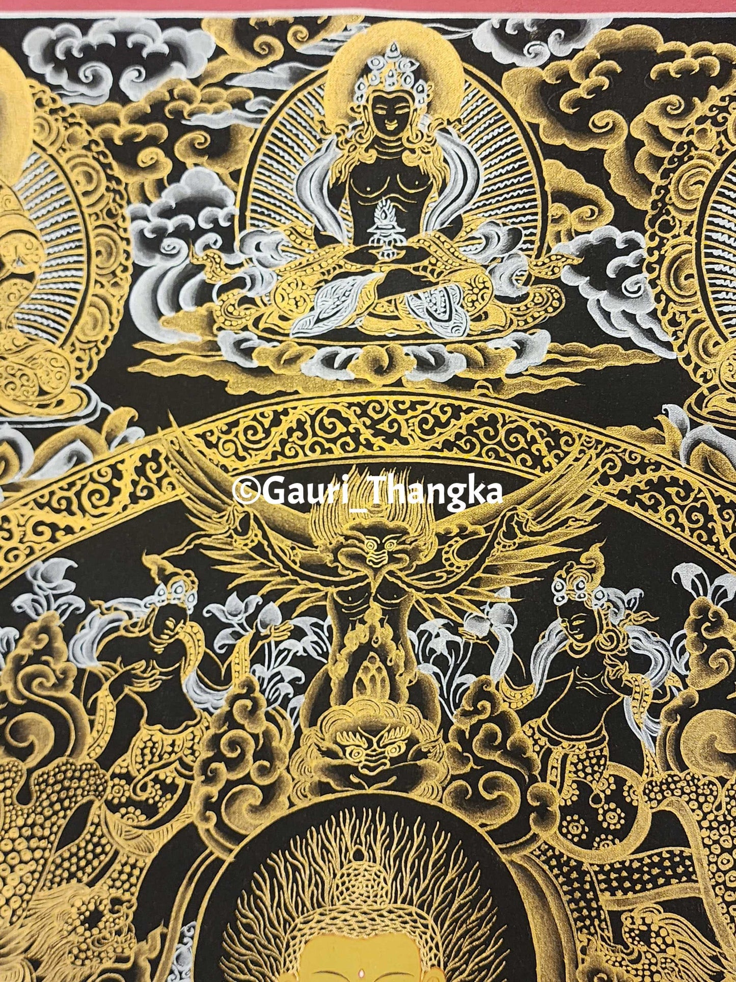 Gold Shakyamuni Buddha Thangka