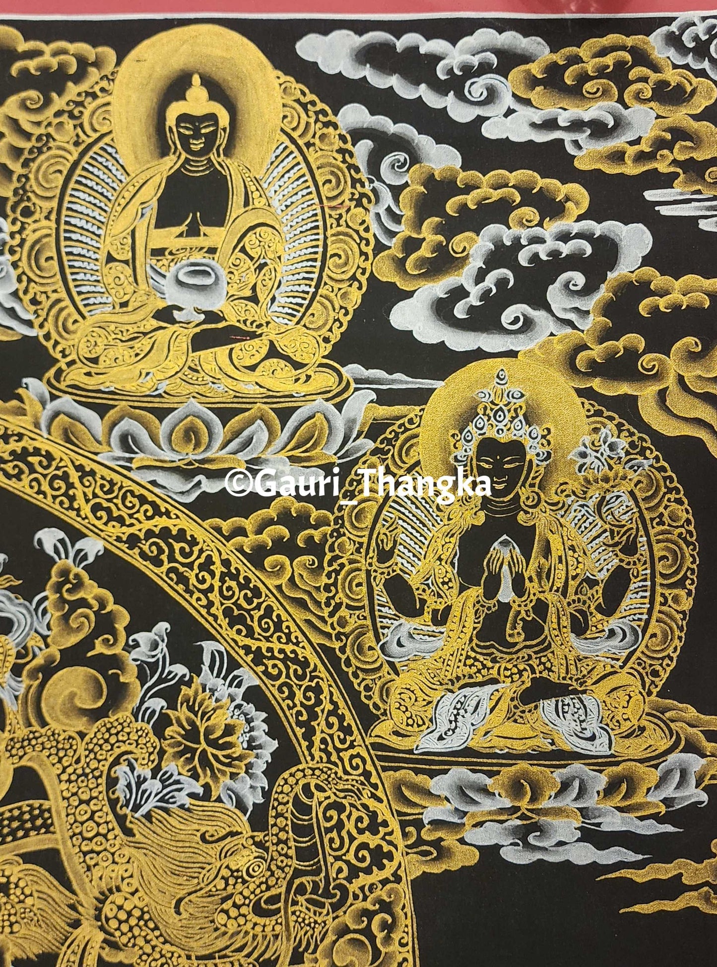 Gold Shakyamuni Buddha Thangka