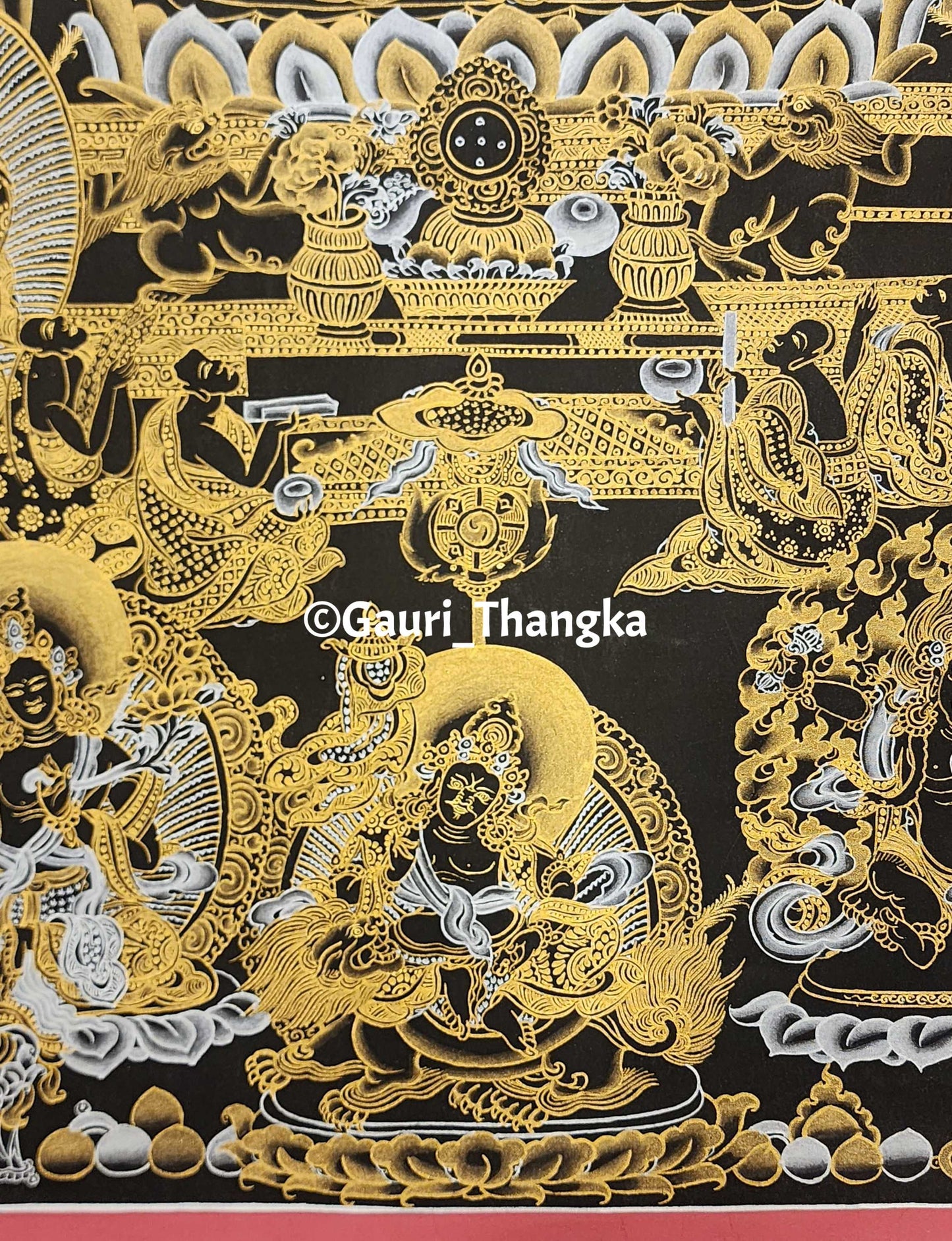 Gold Shakyamuni Buddha Thangka