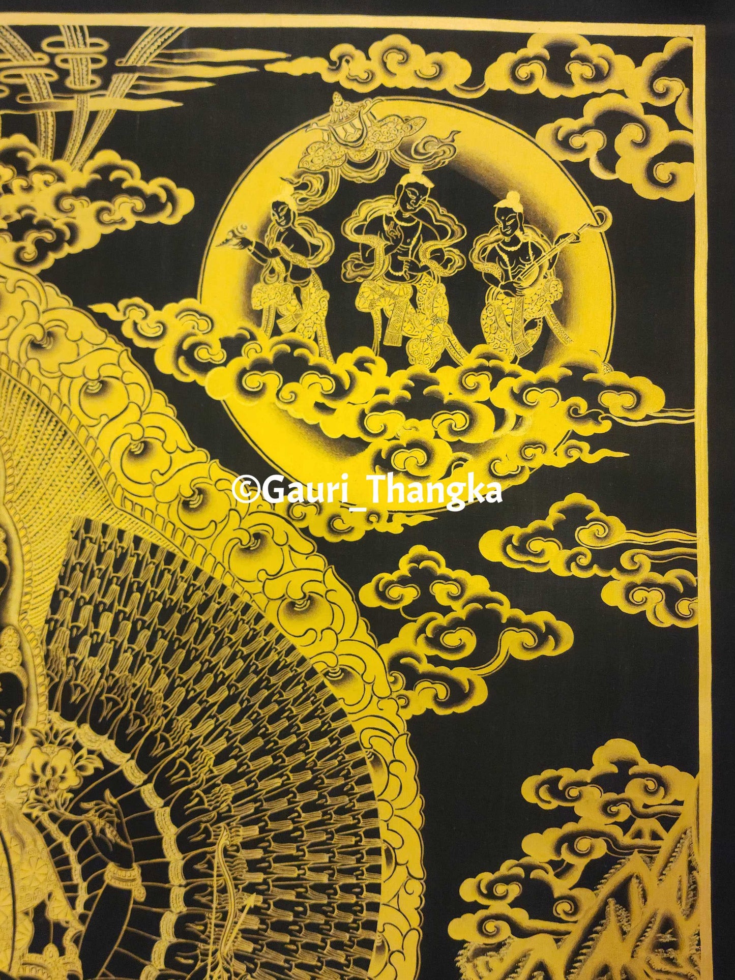 Gold Avalokiteshvara Thangka