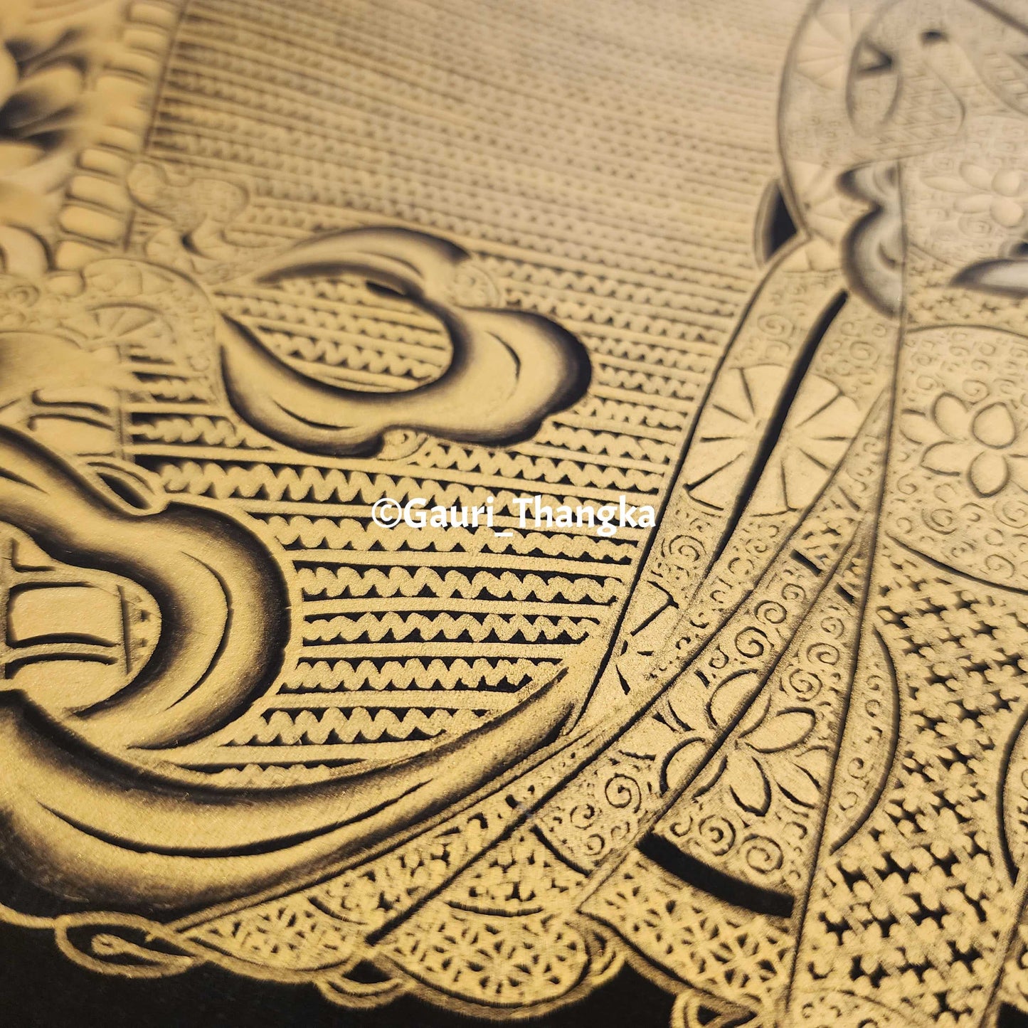 Gold Avalokiteshvara Thangka