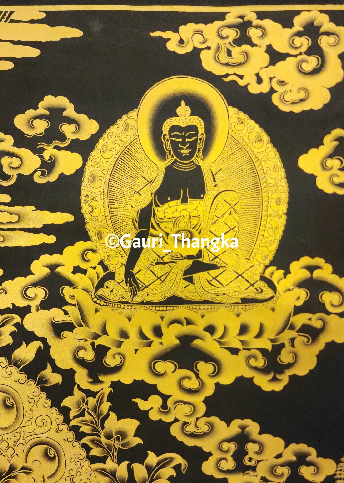 Gold Green Tara Thangka