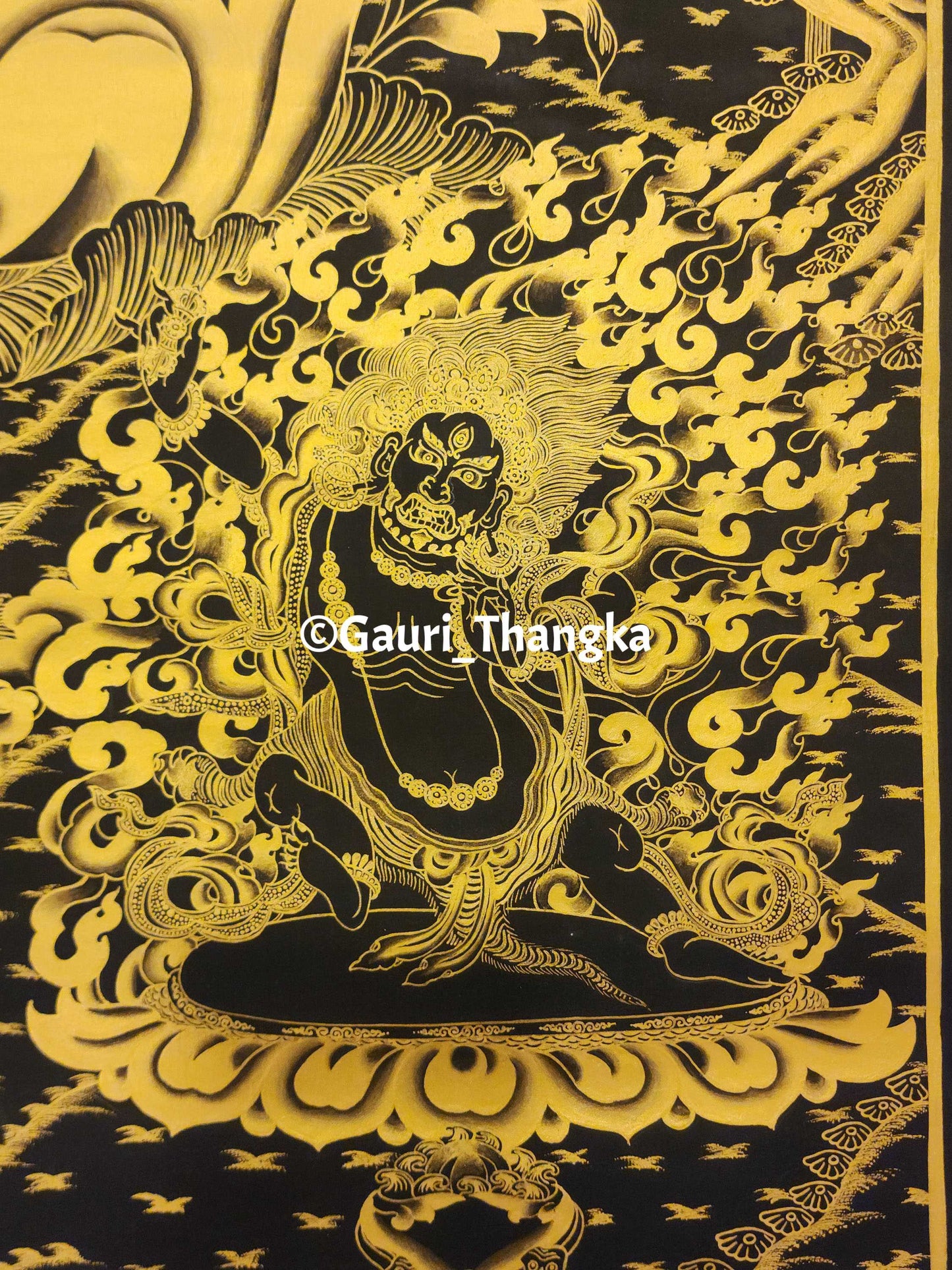 Gold Green Tara Thangka