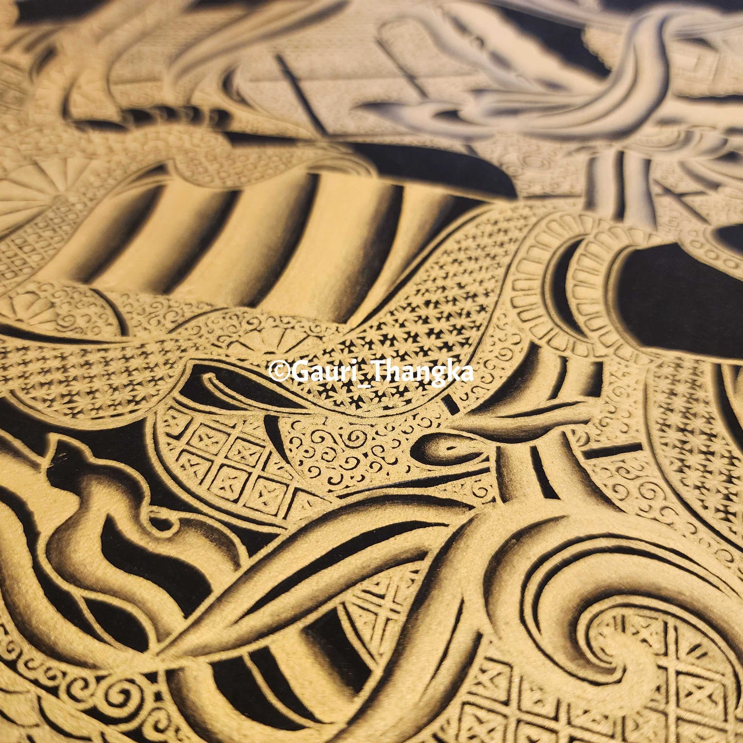 Gold Green Tara Thangka