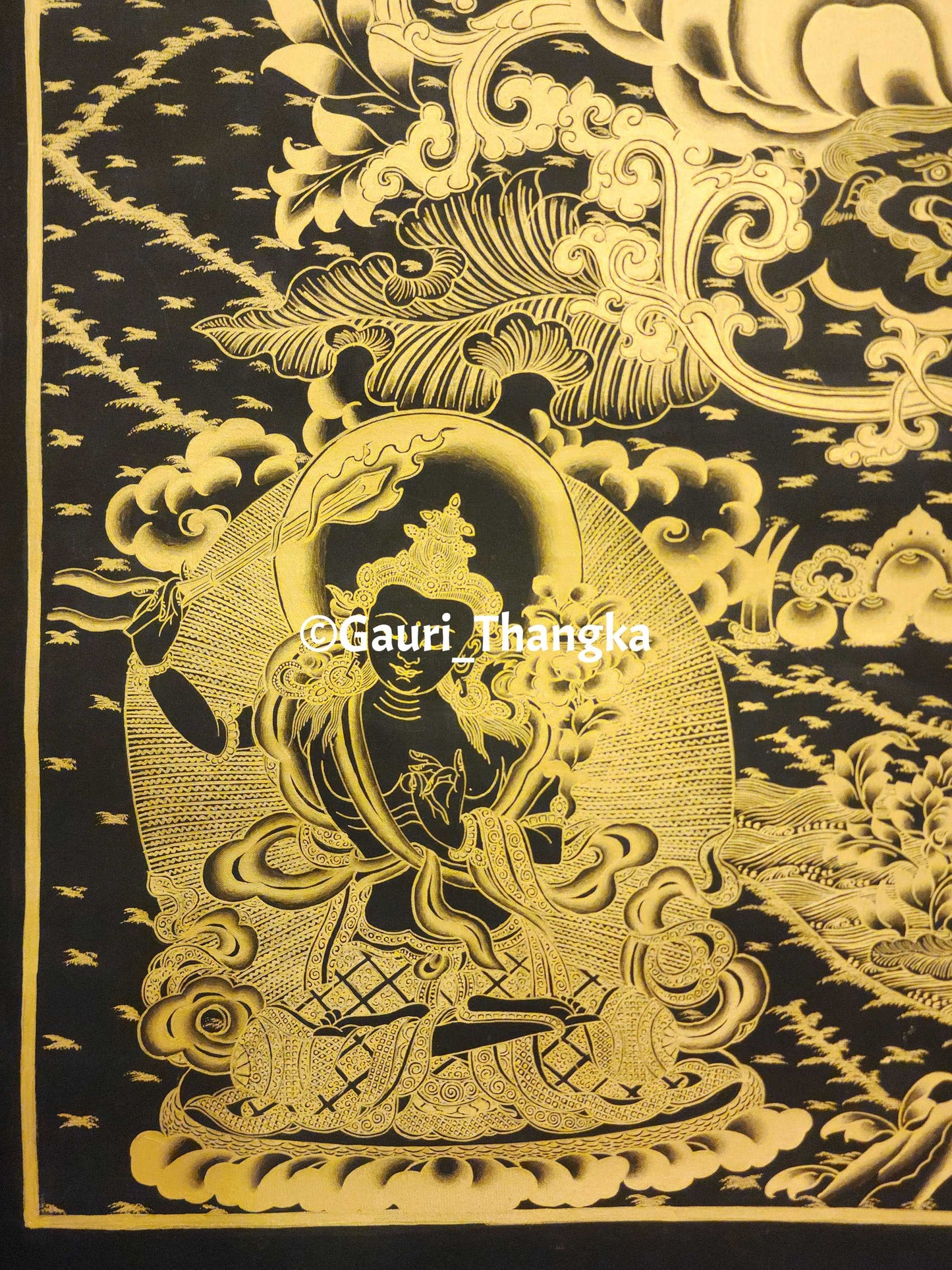 Gold Avalokiteshvara Thangka