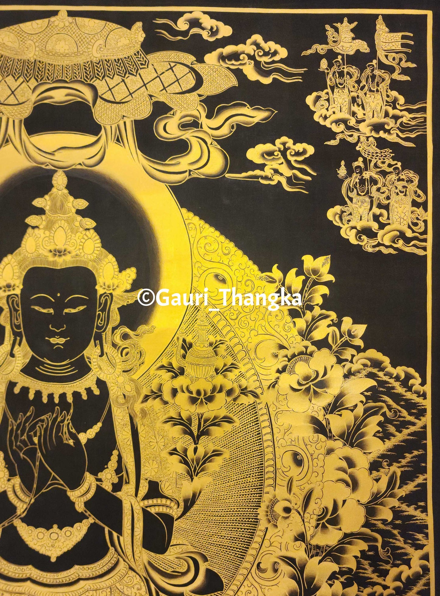 Gold Avalokiteshvara Thangkas