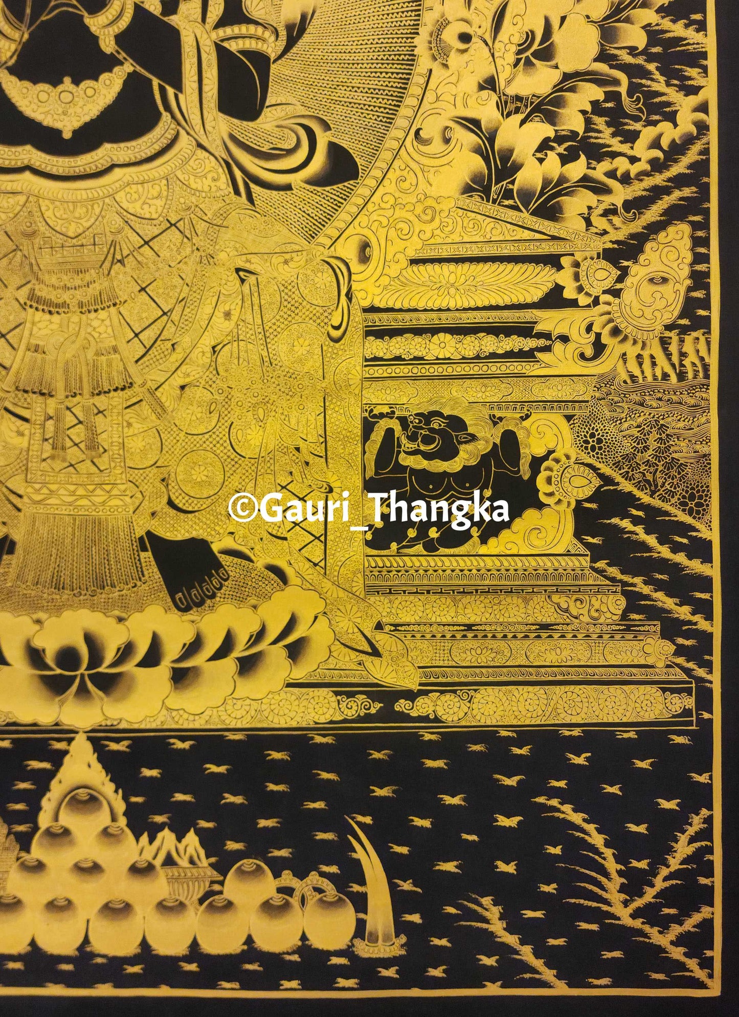 Gold Avalokiteshvara Thangkas