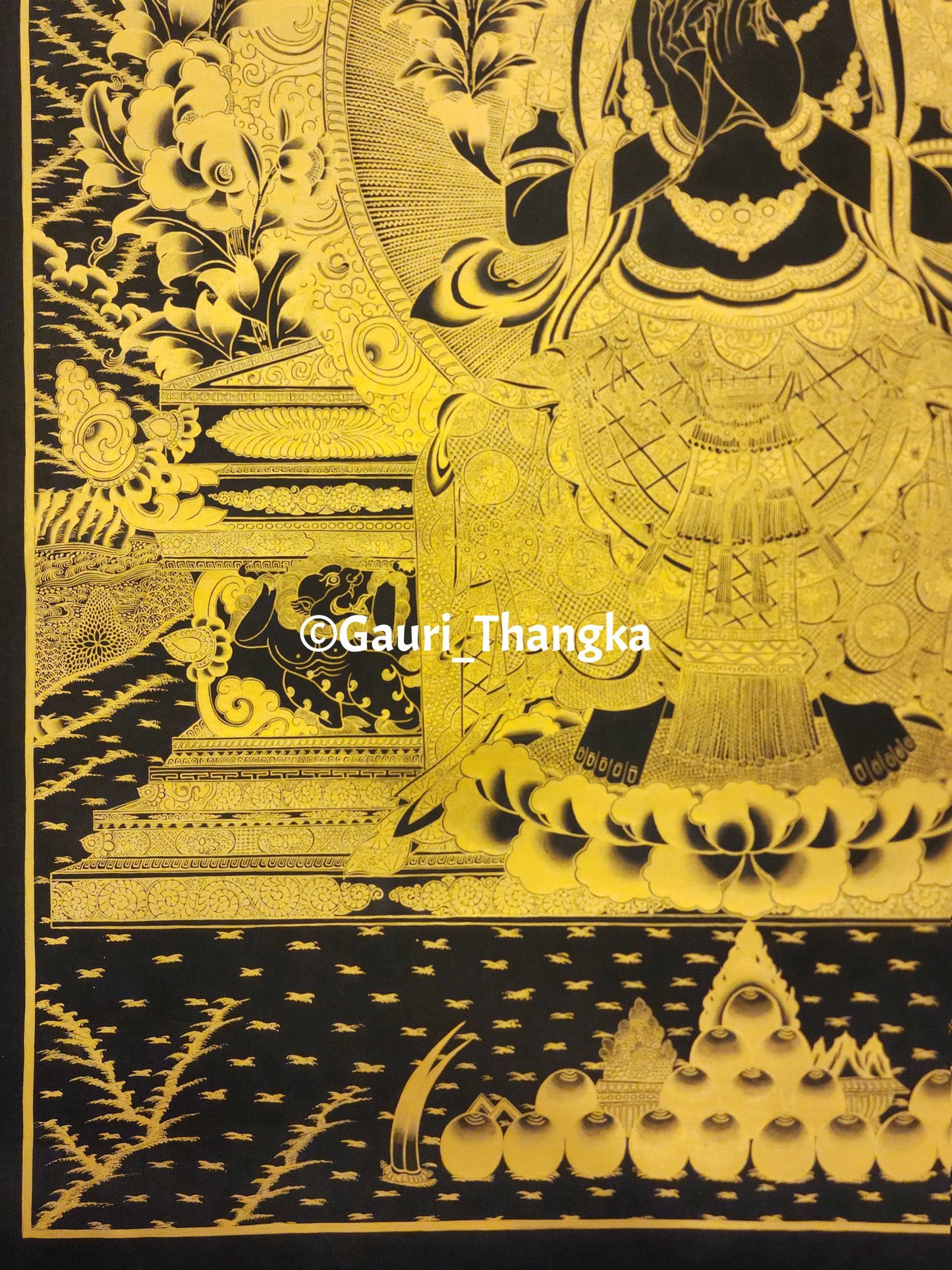 Gold Avalokiteshvara Thangkas