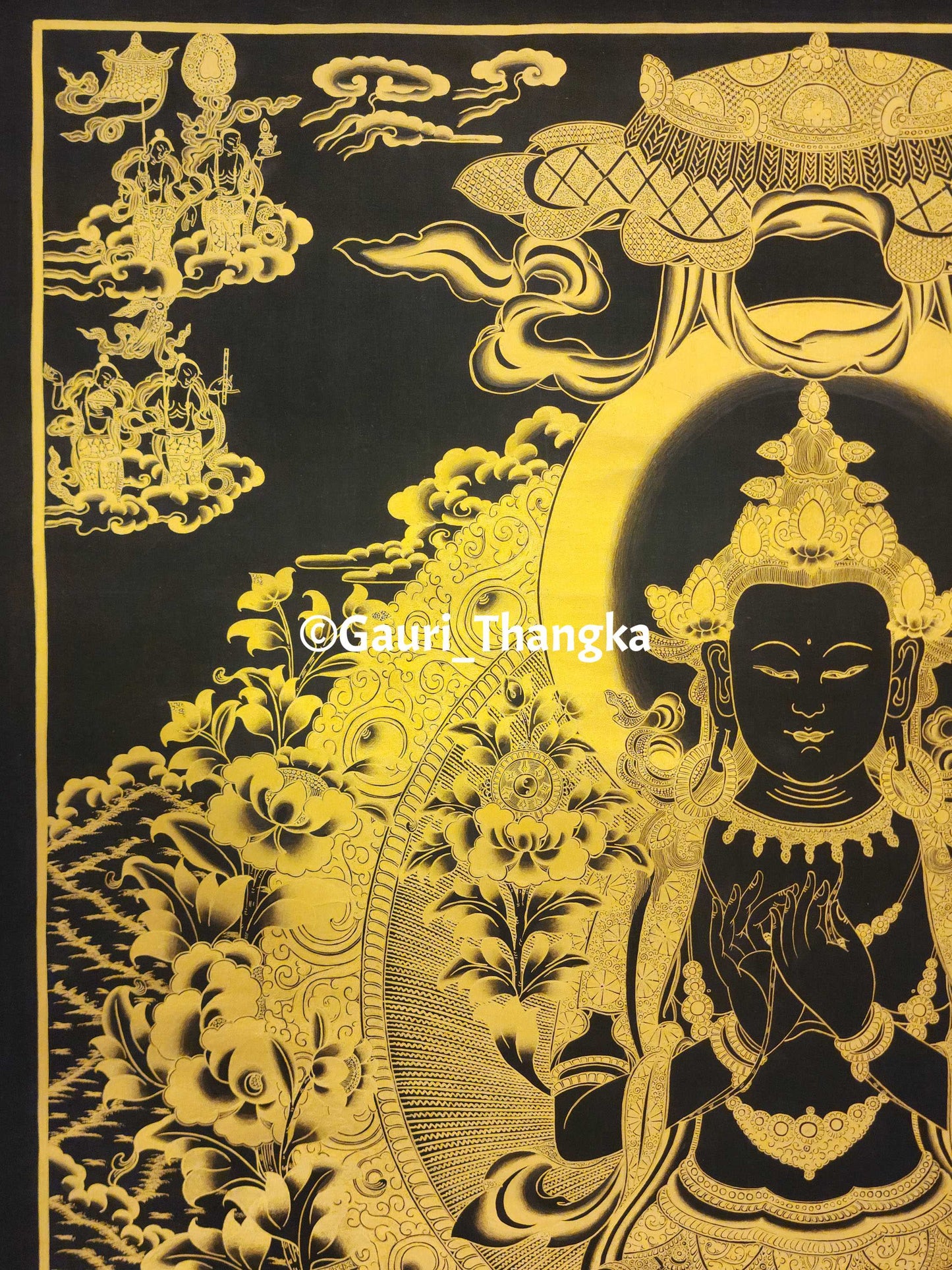 Gold Avalokiteshvara Thangkas
