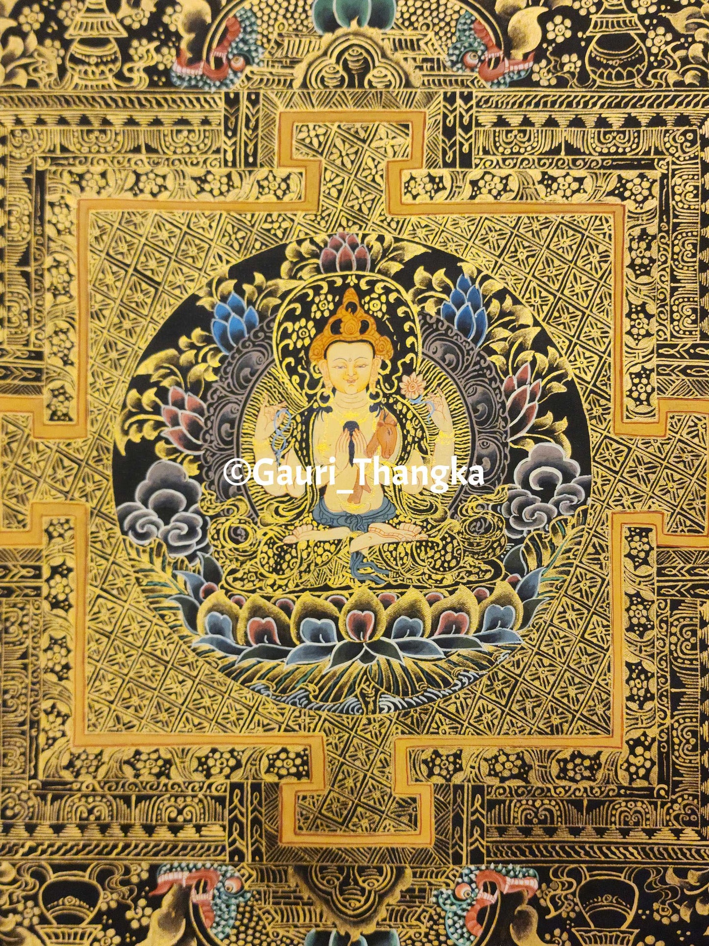 Gold Avalokiteshvara Mandala