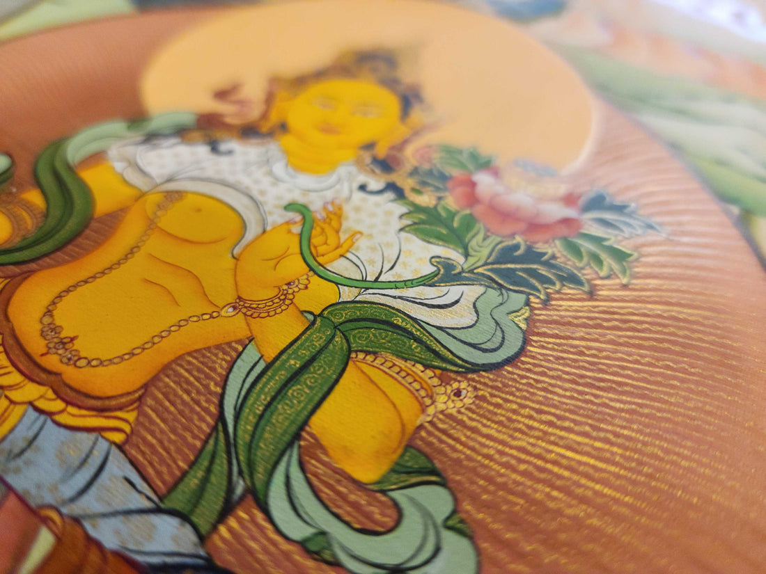 The Eight Auspicious Symbols in Tibetan Thangka Art and Their Meanings