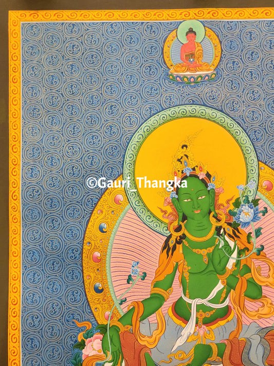 Green Tara (Sgrol Ljang) Thangka