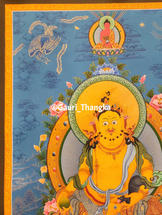 Yellow Jambhala Thangka