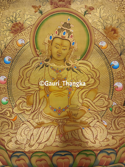 Gold Ratnasambhava Thangka
