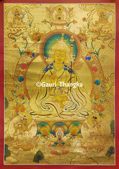 Gold TSONGKHAPA-REFUGE Thangka
