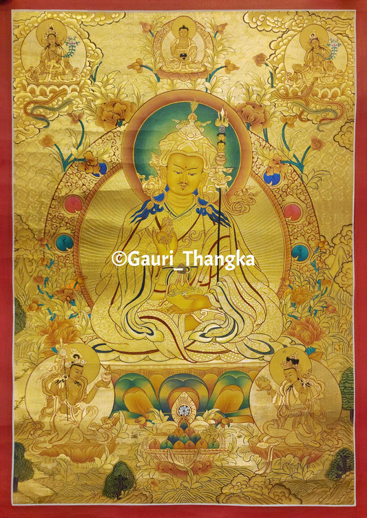 Gold TSONGKHAPA-REFUGE Thangka