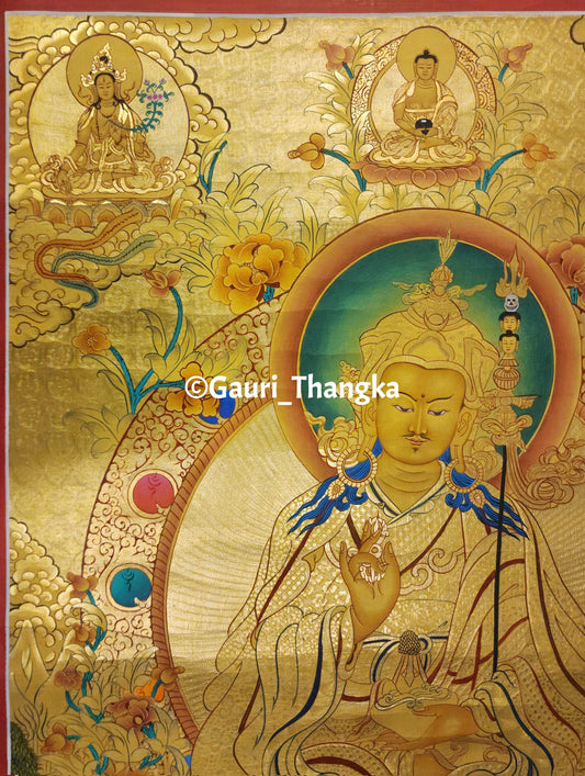 Gold TSONGKHAPA-REFUGE Thangka