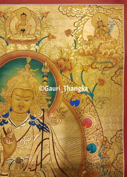 Gold TSONGKHAPA-REFUGE Thangka